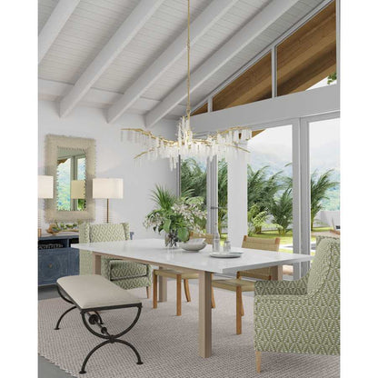 Currey and Company Forest Dawn 8 Light 61" Wide Crystal Chandelier