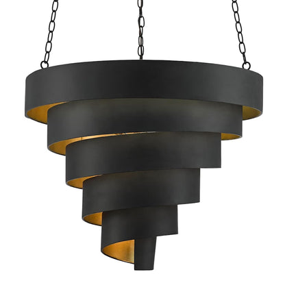 Currey and Company Chiffonade 7 Light 30" Wide Wrought Iron Chandelier