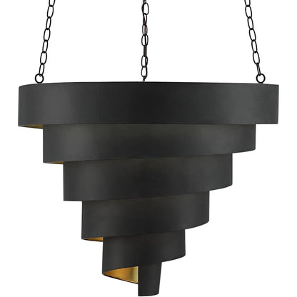 Currey and Company Chiffonade 7 Light 30" Wide Wrought Iron Chandelier