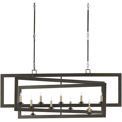 Currey and Company Middleton 11 Light 54" Wide Wrought Iron Chandelier