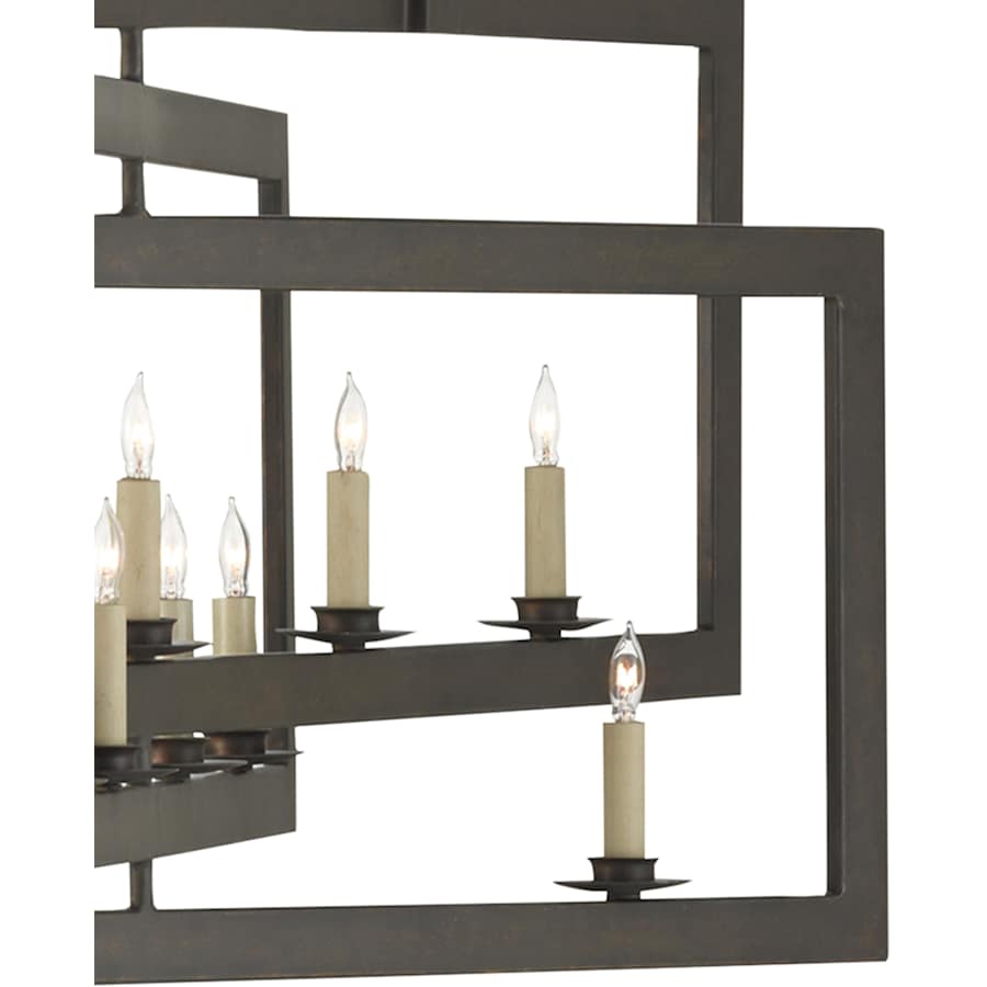 Currey and Company Middleton 11 Light 54" Wide Wrought Iron Chandelier