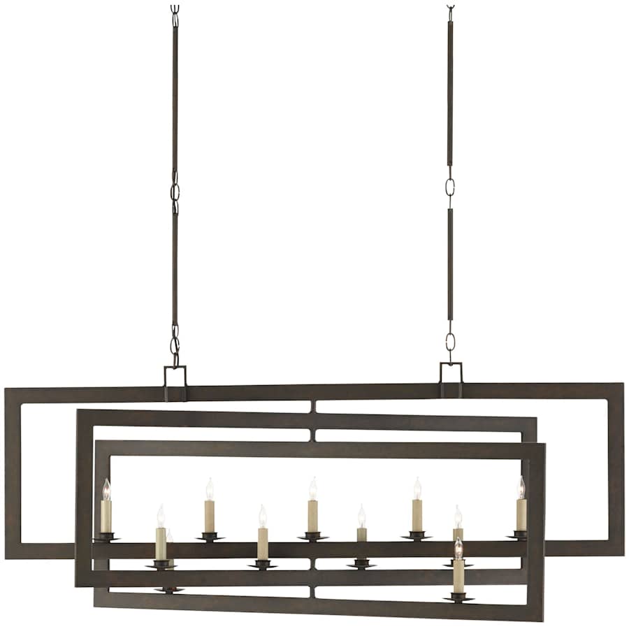 Currey and Company Middleton 11 Light 54" Wide Wrought Iron Chandelier