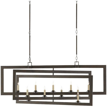 Currey and Company Middleton 11 Light 54" Wide Wrought Iron Chandelier