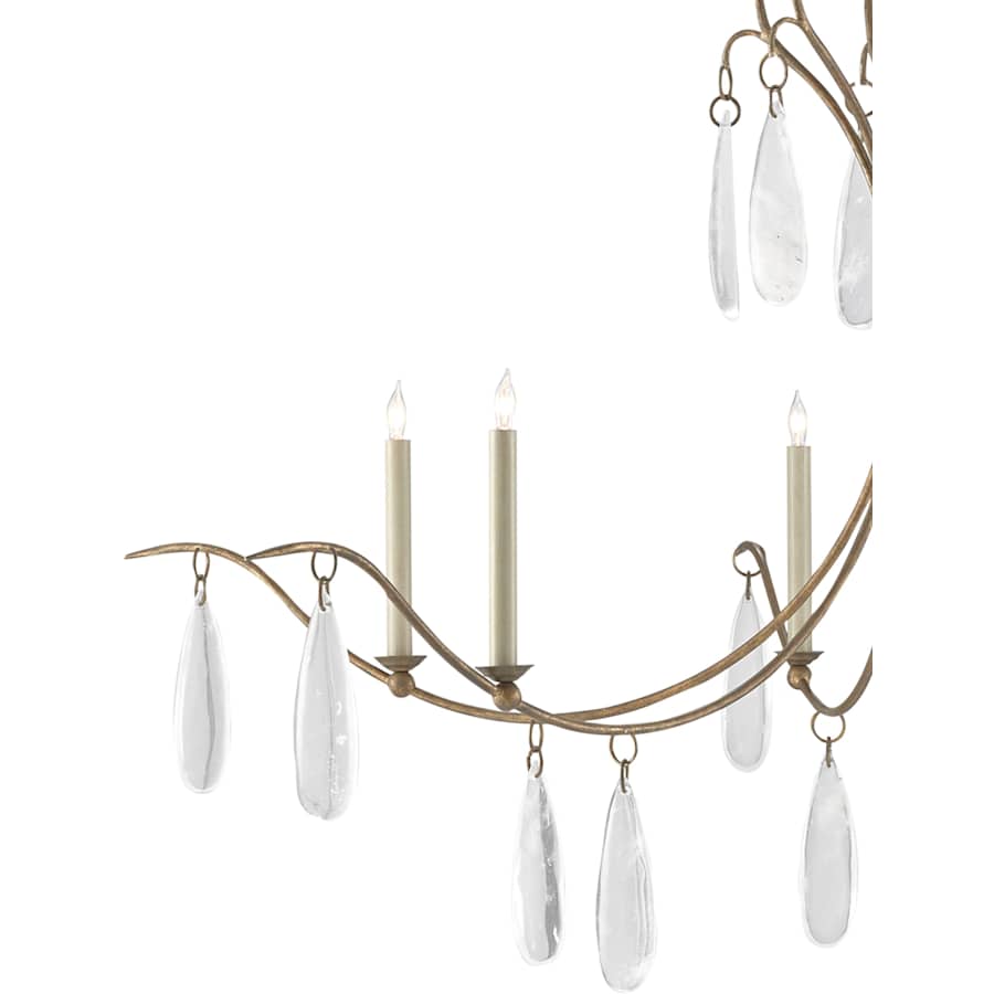 Currey and Company Marshallia 6 Light 59" Wide Crystal Chandelier