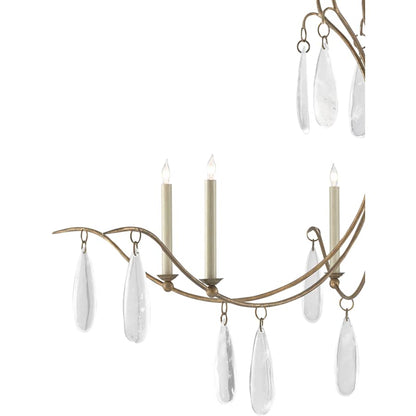 Currey and Company Marshallia 6 Light 59" Wide Crystal Chandelier