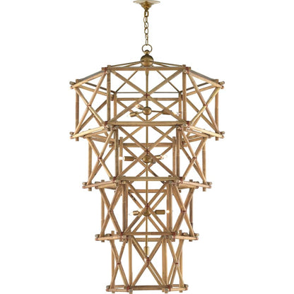 Currey and Company Kingali 10 Light 34" Wide Wrought Iron Chandelier