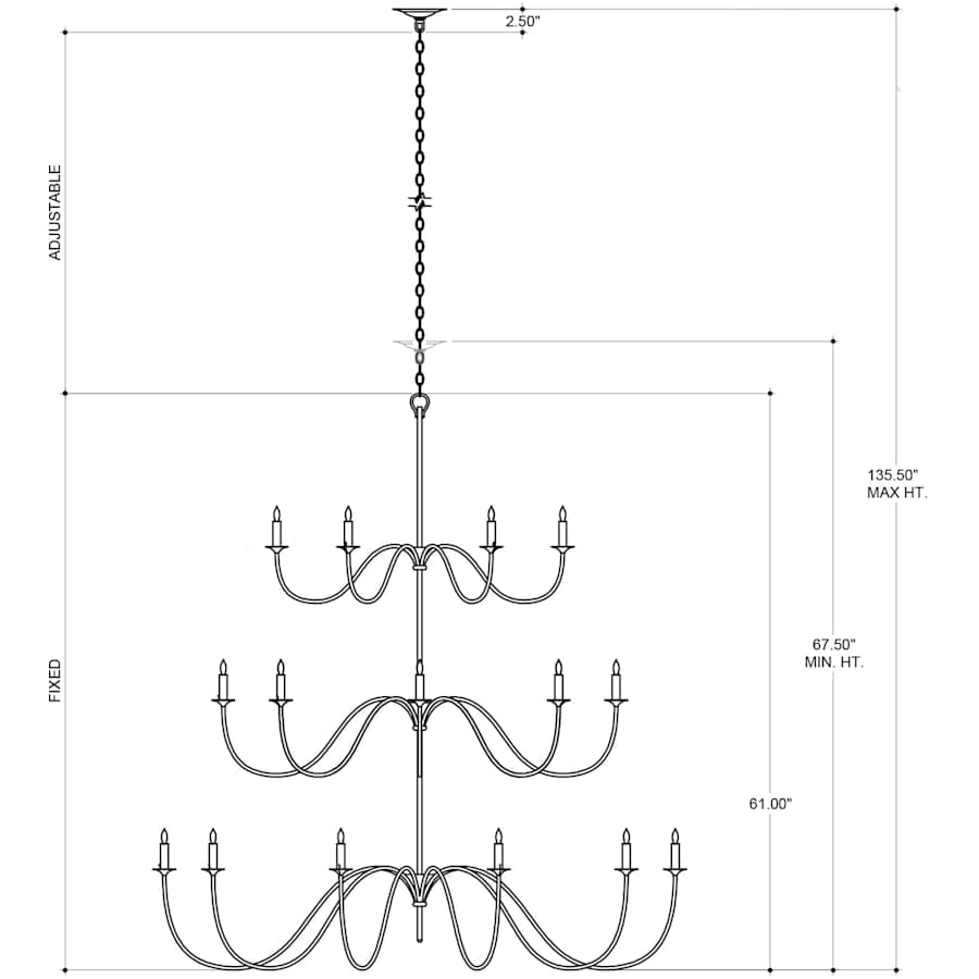 Currey and Company Tirrell Large Chandelier