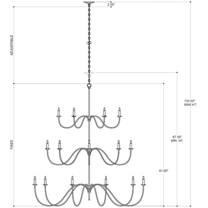 Currey and Company Tirrell Large Chandelier