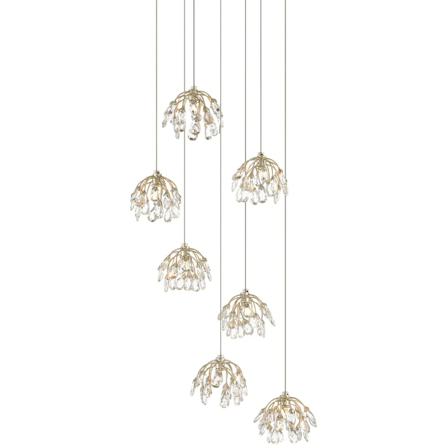 Currey and Company Crystal Bud 7 Light 13" Wide Crystal Multi Light Pendant
