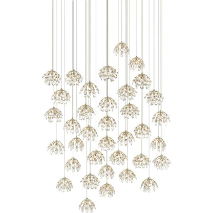 Currey and Company Crystal Bud 36 Light 33" Wide Crystal Multi Light Pendant
