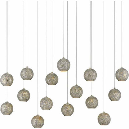 Currey and Company Giro 15 Light 48" Wide Linear Pendant