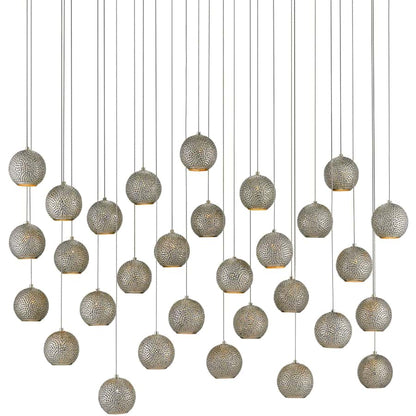 Currey and Company Giro 30 Light 54" Wide Linear Pendant
