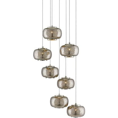 Currey and Company Pepper 7 Light 13" Wide Multi Light Pendant