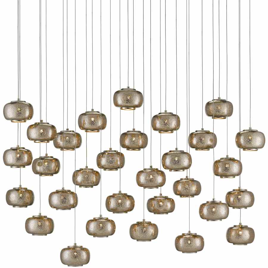 Currey and Company Pepper 30 Light 54" Wide Linear Pendant