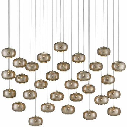 Currey and Company Pepper 30 Light 54" Wide Linear Pendant
