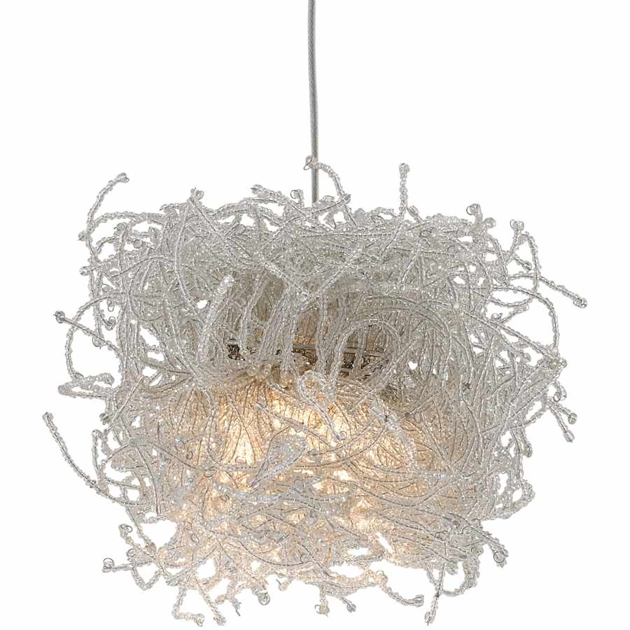 Currey and Company Birds Nest 7 Light 13" Wide Abstract Multi Light Pendant