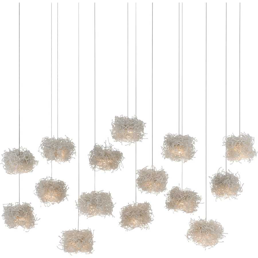 Currey and Company Birds Nest 15 Light 48" Wide Abstract Linear Pendant