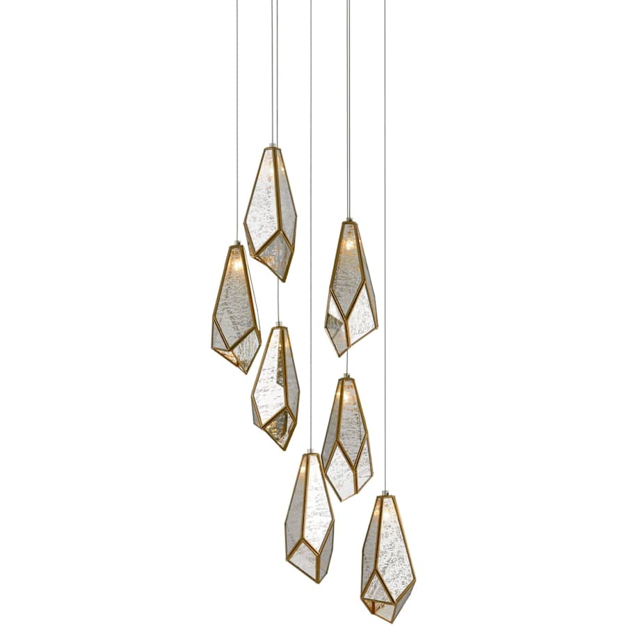 Currey and Company Glace 7 Light 13" Wide Multi Light Pendant