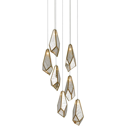 Currey and Company Glace 7 Light 13" Wide Multi Light Pendant