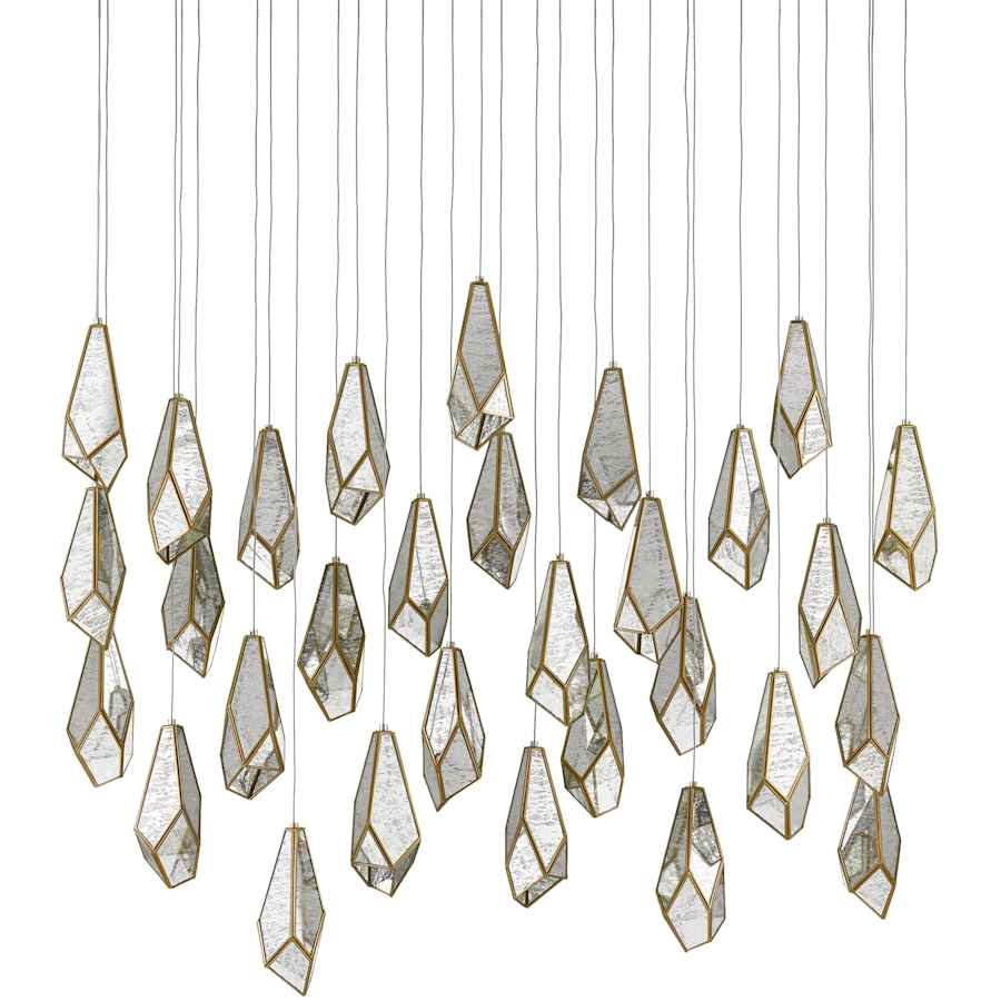 Currey and Company Glace 30 Light 54" Wide Linear Pendant