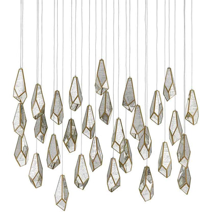 Currey and Company Glace 30 Light 54" Wide Linear Pendant