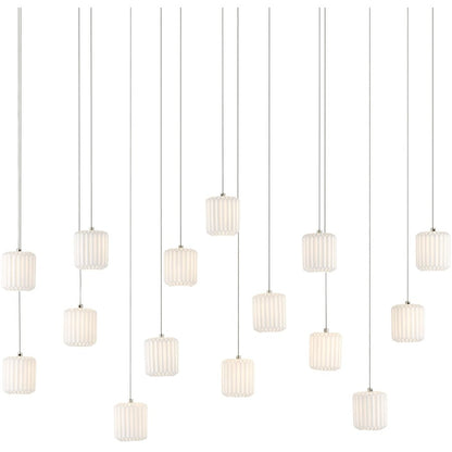 Currey and Company Dove 15 Light 48" Wide Linear Pendant