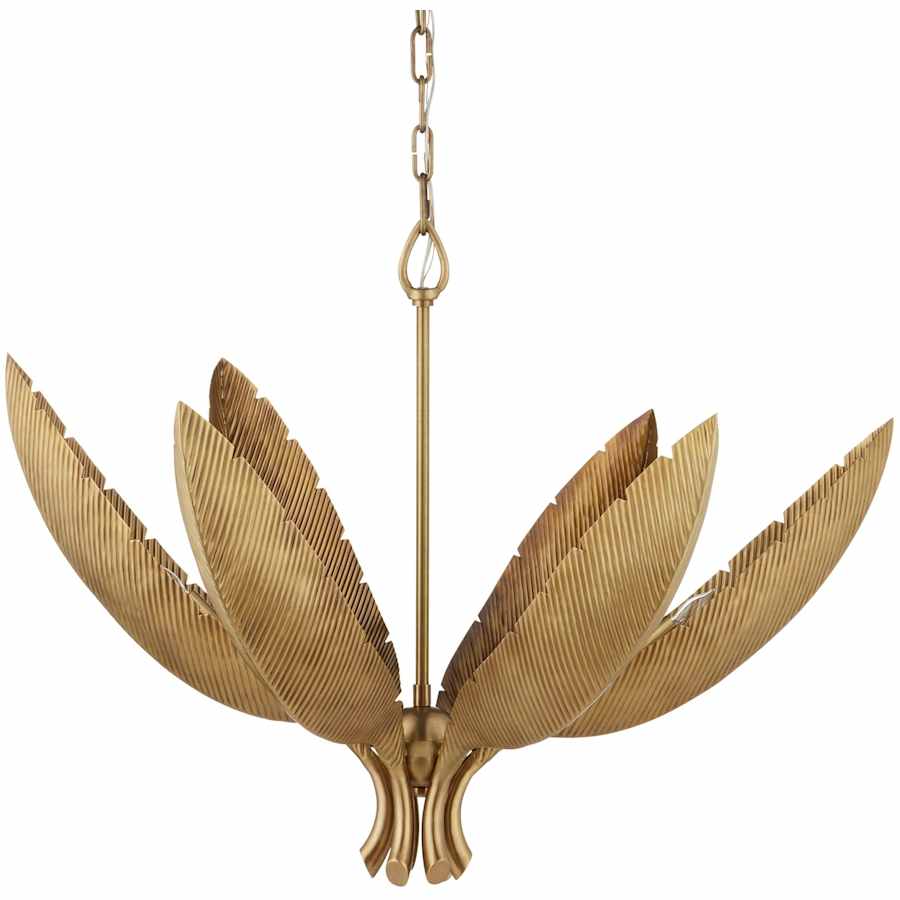 Currey and Company Bird of Paradise 6 Light 33" Wide Pendant with Metal Shade