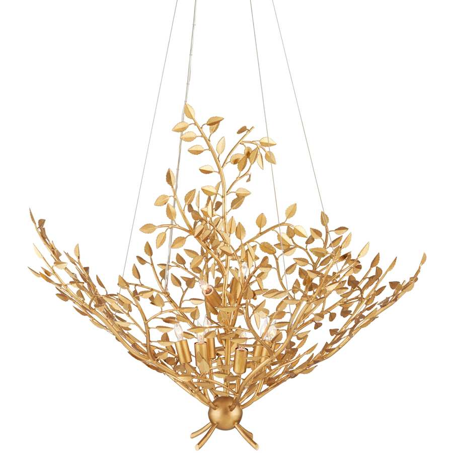 Currey and Company Huckleberry 8 Light 38" Wide Wrought Iron Candle Style Chandelier