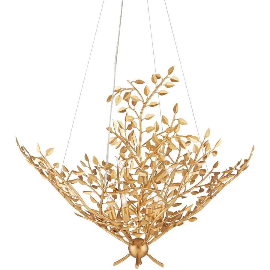 Currey and Company Huckleberry 8 Light 38" Wide Wrought Iron Candle Style Chandelier