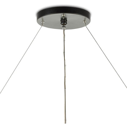 Currey and Company Portmeirion 12 Light 50" Wide Wrought Iron Ring Chandelier
