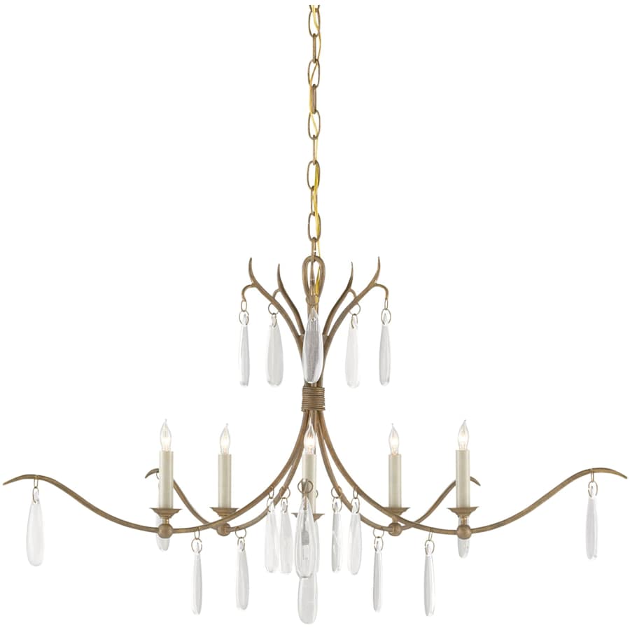 Currey and Company Marshallia 5 Light 38" Wide Crystal Chandelier