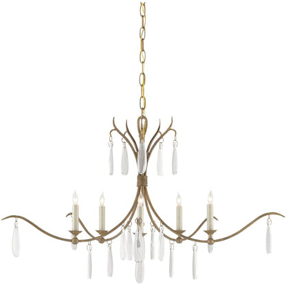 Currey and Company Marshallia 5 Light 38" Wide Crystal Chandelier