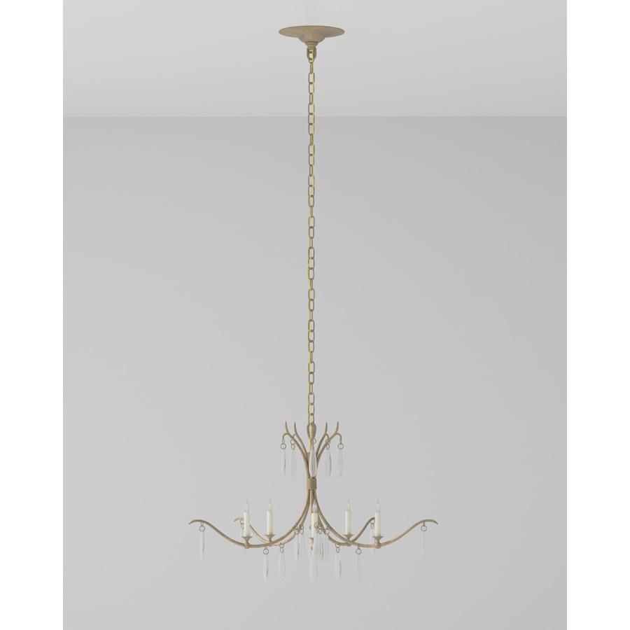 Currey and Company Marshallia 5 Light 38" Wide Crystal Chandelier