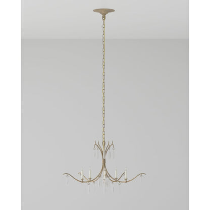 Currey and Company Marshallia 5 Light 38" Wide Crystal Chandelier