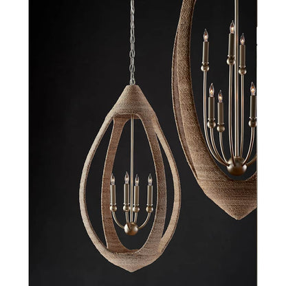 Currey and Company Menorca 8 Light 25" Wide Candle Style Chandelier