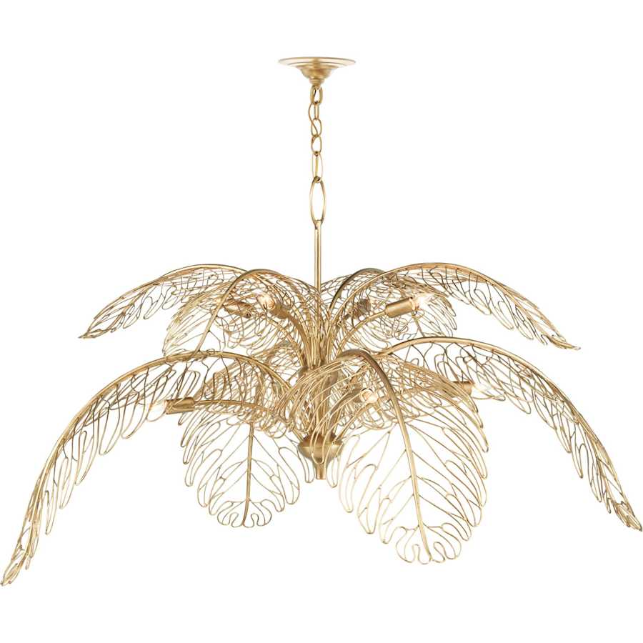 Currey and Company Taormina 8 Light 50" Wide Abstract Chandelier