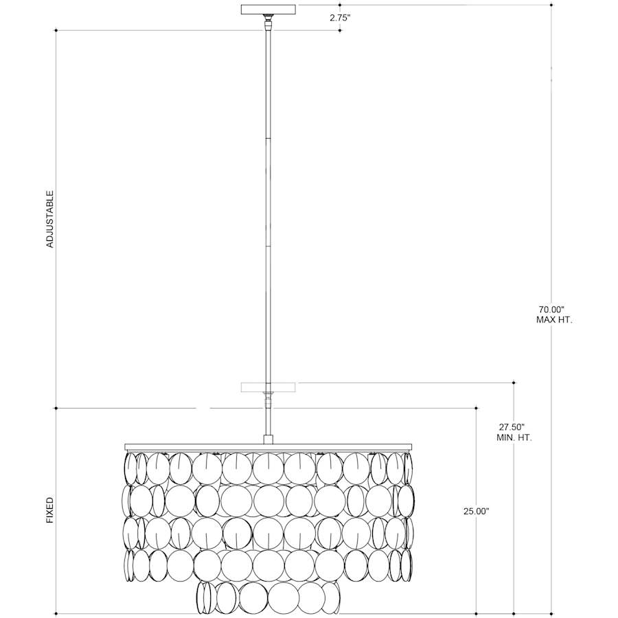 Currey and Company Buko 6 Light 32" Wide Chandelier