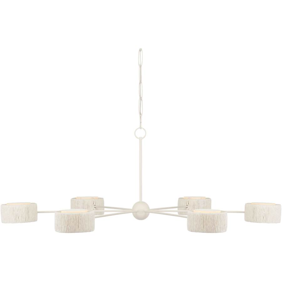 Currey and Company Monreale 6 Light 54" Wide LED Ring Chandelier