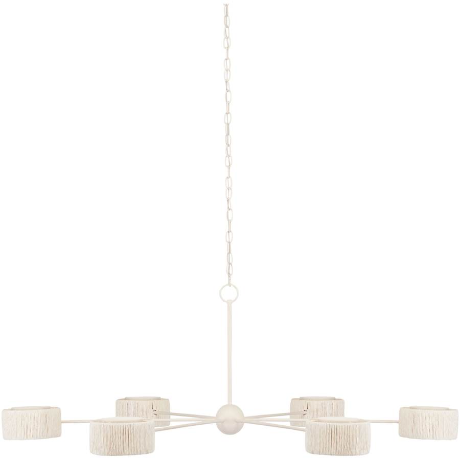 Currey and Company Monreale 6 Light 54" Wide LED Ring Chandelier