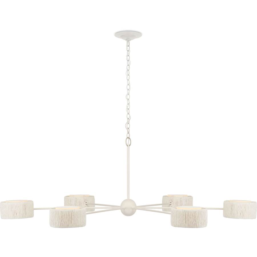 Currey and Company Monreale 6 Light 54" Wide LED Ring Chandelier