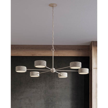 Currey and Company Monreale 6 Light 54" Wide LED Ring Chandelier