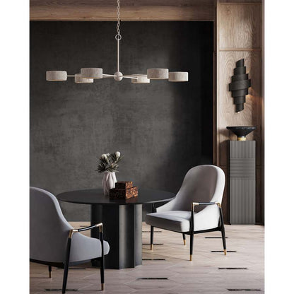 Currey and Company Monreale 6 Light 54" Wide LED Ring Chandelier