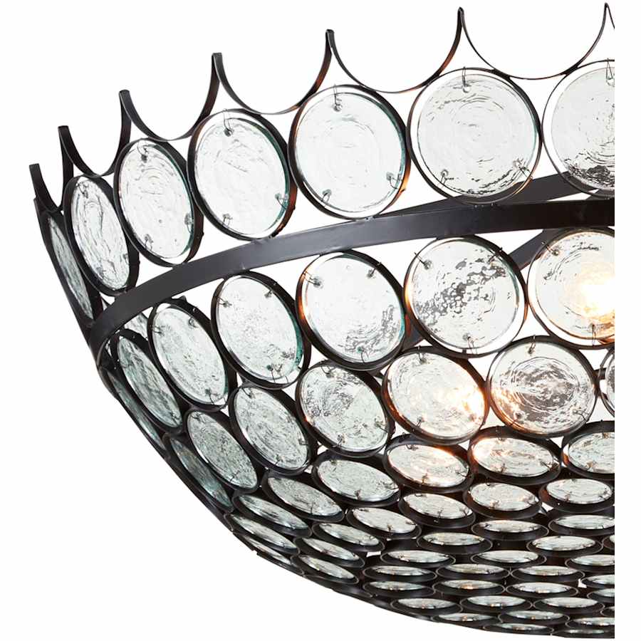 Currey and Company Augustus 3 Light 39" Wide Crystal Billiard Chandelier