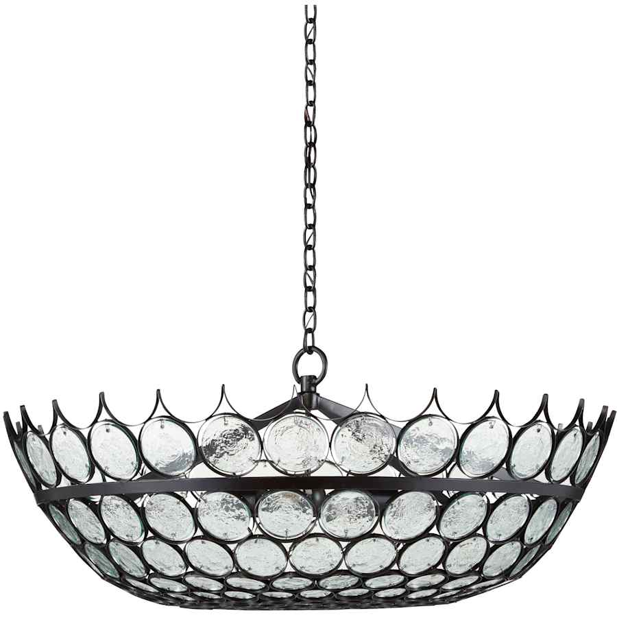 Currey and Company Augustus 3 Light 39" Wide Crystal Billiard Chandelier