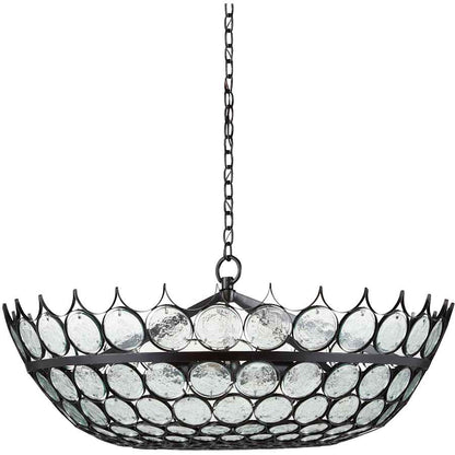 Currey and Company Augustus 3 Light 39" Wide Crystal Billiard Chandelier