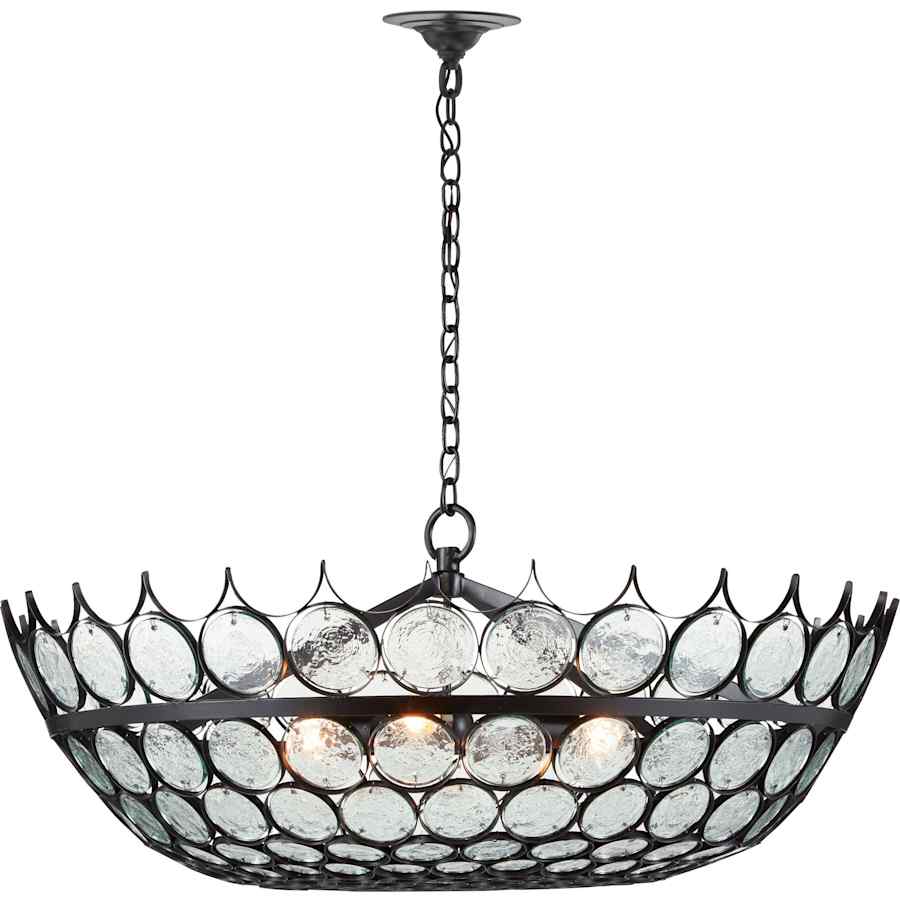 Currey and Company Augustus 3 Light 39" Wide Crystal Billiard Chandelier