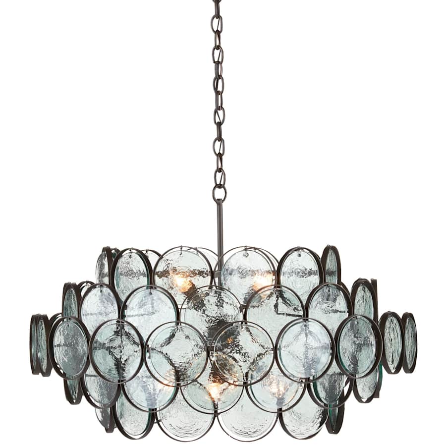 Currey and Company Galahad 8 Light 34" Wide Crystal Billiard Chandelier