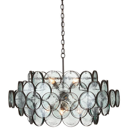 Currey and Company Galahad 8 Light 34" Wide Crystal Billiard Chandelier