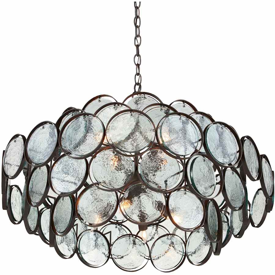 Currey and Company Galahad 8 Light 34" Wide Crystal Billiard Chandelier