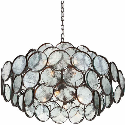 Currey and Company Galahad 8 Light 34" Wide Crystal Billiard Chandelier